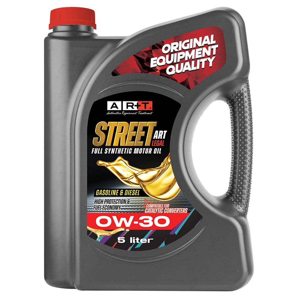 STREET-ART 0W30 LEGAL YÜKSEK KORUMA VE YAKIT EKONOMİSİ SAĞLAYAN PARTİKÜLLÜ GELİŞMİŞ %100 SYNTHETİC MOTOR YAĞI 5LT