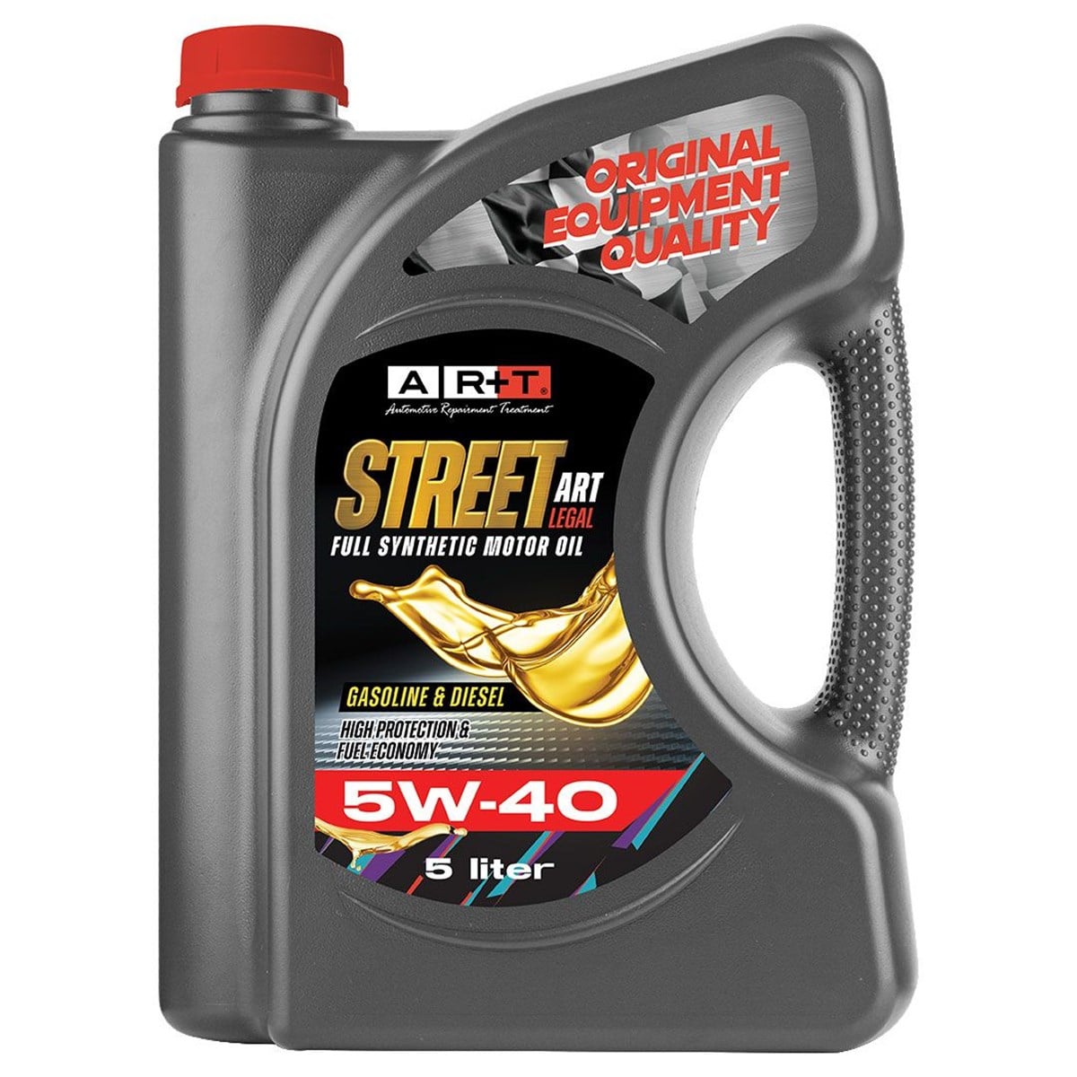 STREET-ART 5W40 SL/CF LEGAL YÜKSEK KORUMA VE YAKIT EKONOMİSİ SAĞLAYAN GELİŞMİŞ %100 SYNTHETİC MOTOR YAĞI 5 LT