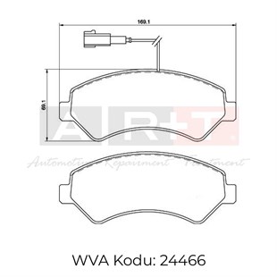 Fiat Ducato 2006 / Citroen Jumper 2006 / Peugeot Boxer 2006 / Opel Movano 2021 Ön Fren Balatası - Çift İkaz Kablolu