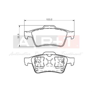 Balata Nissan Primera P12 (02-) Renault Espace (02-) Laguna II (01-) Megane II (01-12) Velsatis (02-) - Arka