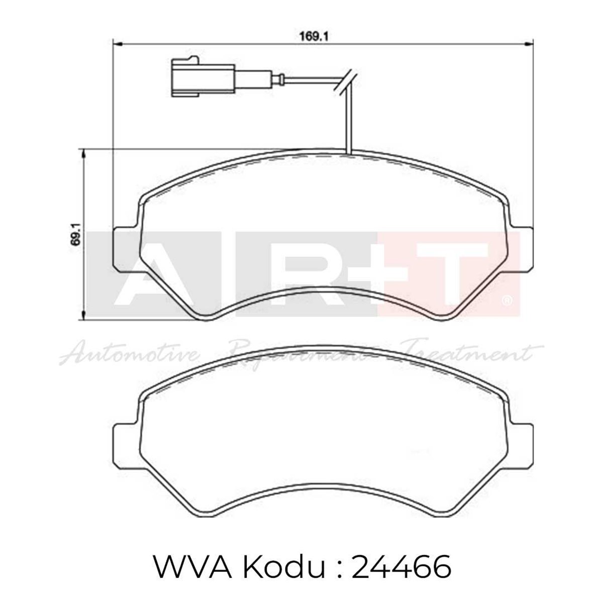 Balata Fıat Ducato (06-) 1.800 kg Citroen Jumper (06-) 1.800 kg Peugeot BOXER (06-) 1.800 kg Karsan Jest Ön - İkaz Kablolu