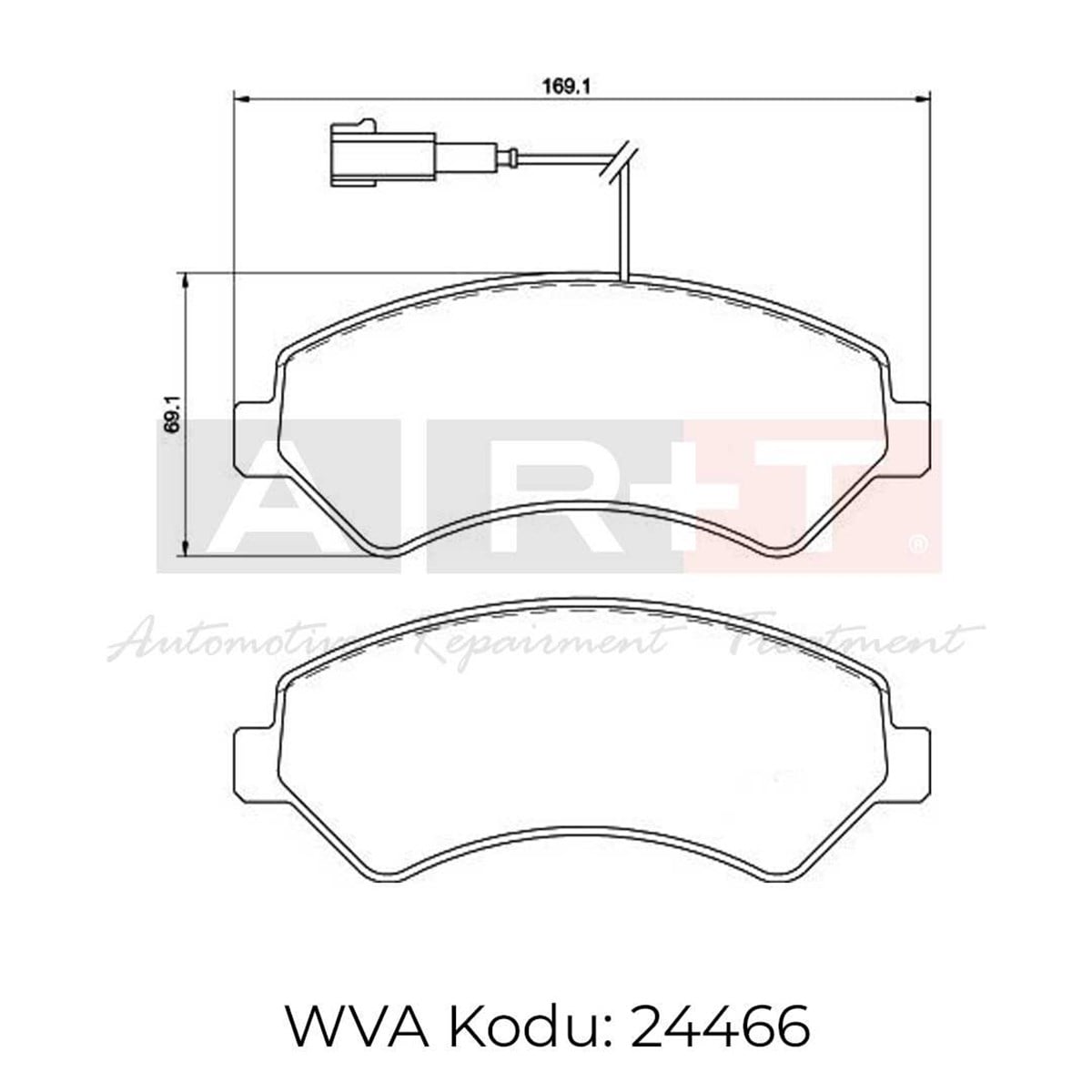 Balata Fıat Ducato (11-) Peugeot Boxer (11-) Citroen Jumper (11-) Ön - İkaz Kablolu