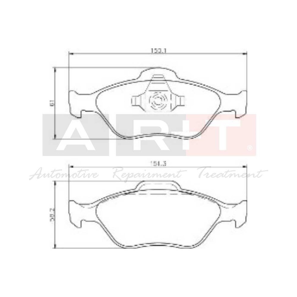 Balata Ford Fiesta (00-) Fusion (02-) Mazda 2 (03-) ABS Ön