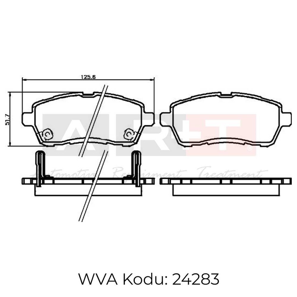 Balata Ford Fiesta VI (08-) Daihatsu COO (06-) Materia (06-) Sirion (05-) Ön
