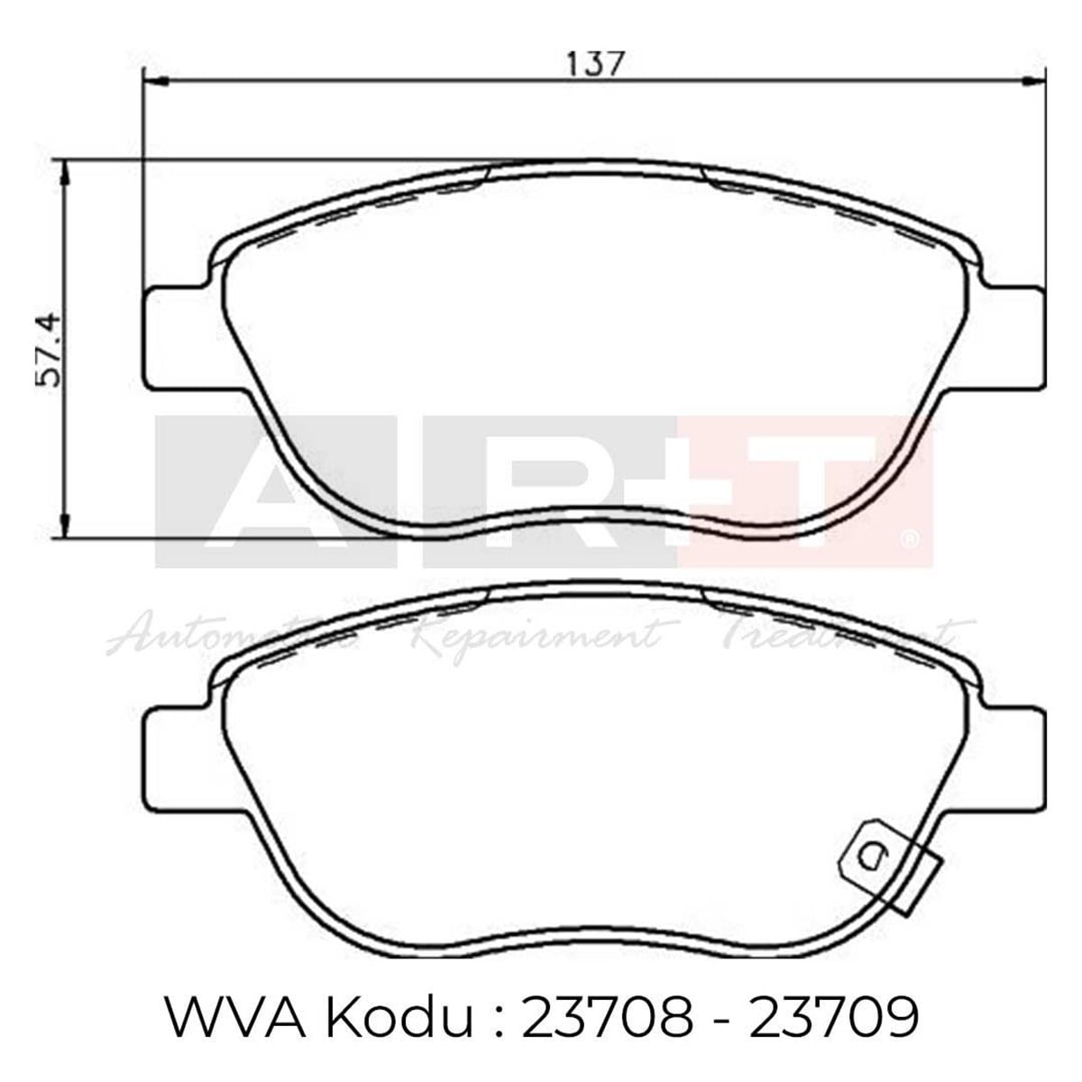 Balata Opel Corsa D 1.3 CDTI (07/2006-) Ön