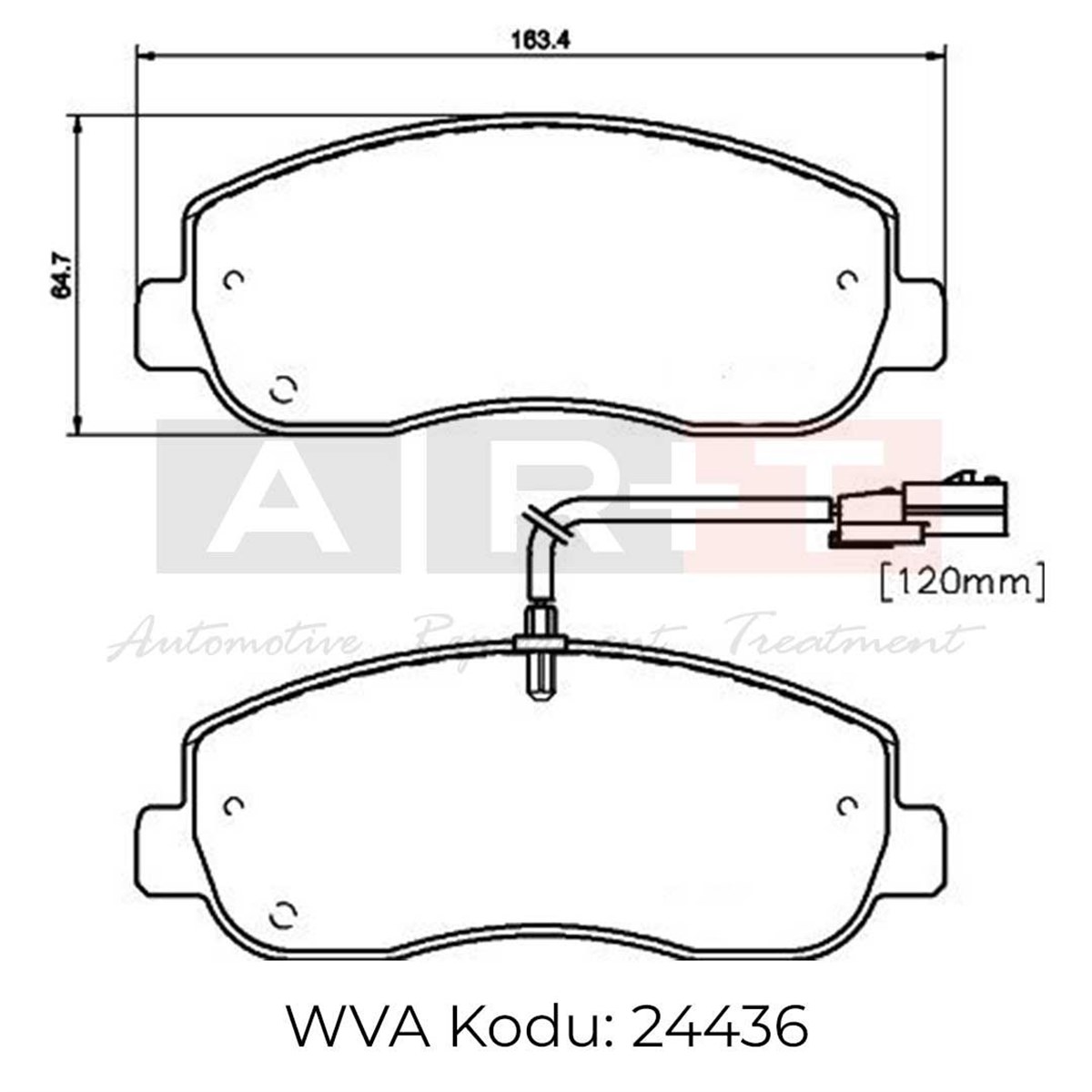 Balata Renault Master III (10-) Opel Movano B (10-) Çift Teker Ön - İkaz Kablolu