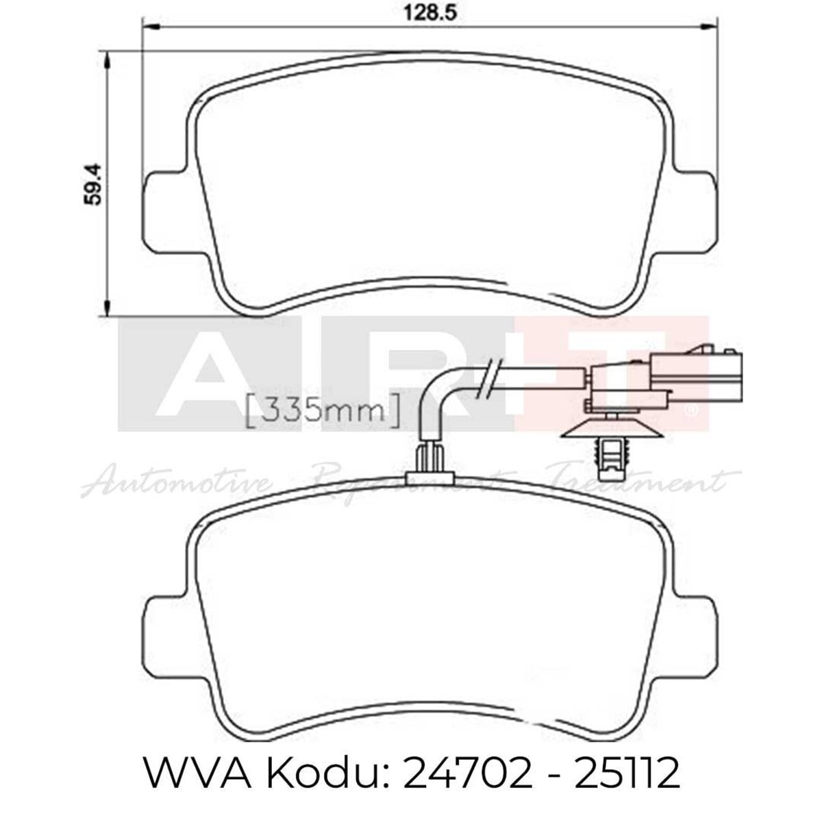 Balata Renault Master III (10-) Opel Movano B (10-) Tek teker Arka - İkaz Kablolu