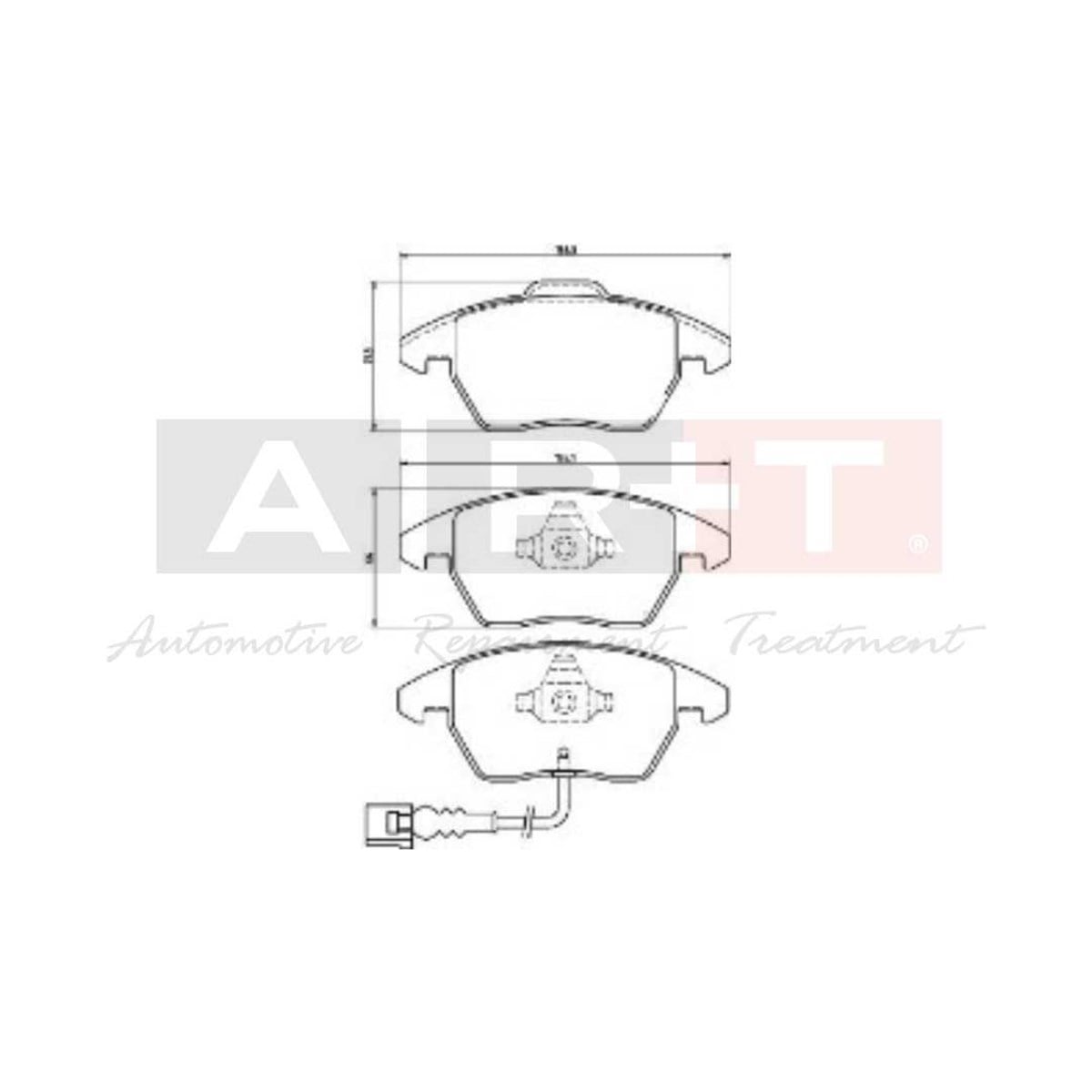 Balata VW Caddy III Golf V Touran Jetta New Passat New Audi A1 A1 Sportback (10-) A3 A3 Sportback A3 Convertible (03-12) TT (06-10) Seat Altea (04-) 17 Skoda Rapid (12-) Octavia (04-) Octavia SW (04-)  Ön - İkaz Kablolu