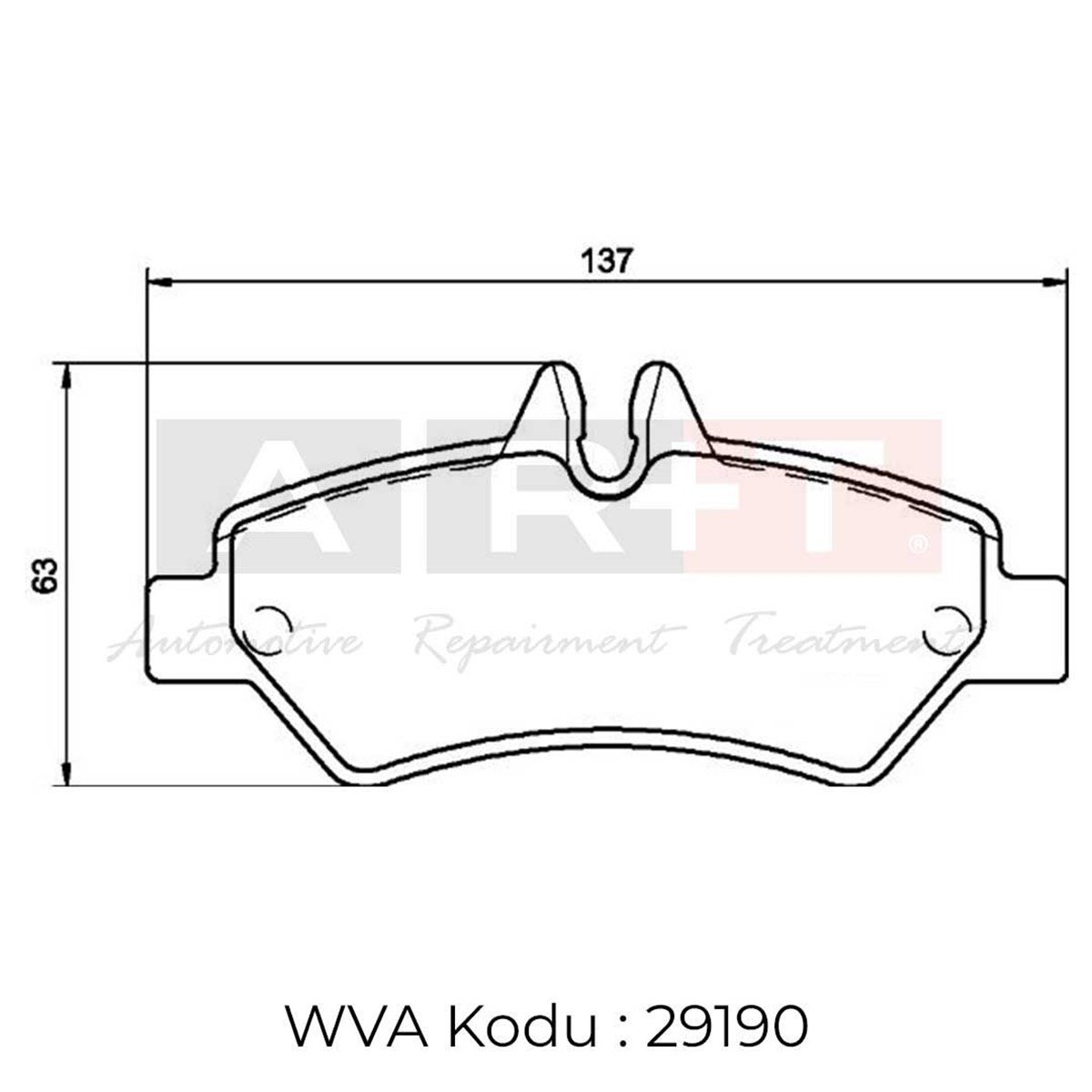Balata VW Crafter (06-) Mercedes Sprinter (06-) Arka