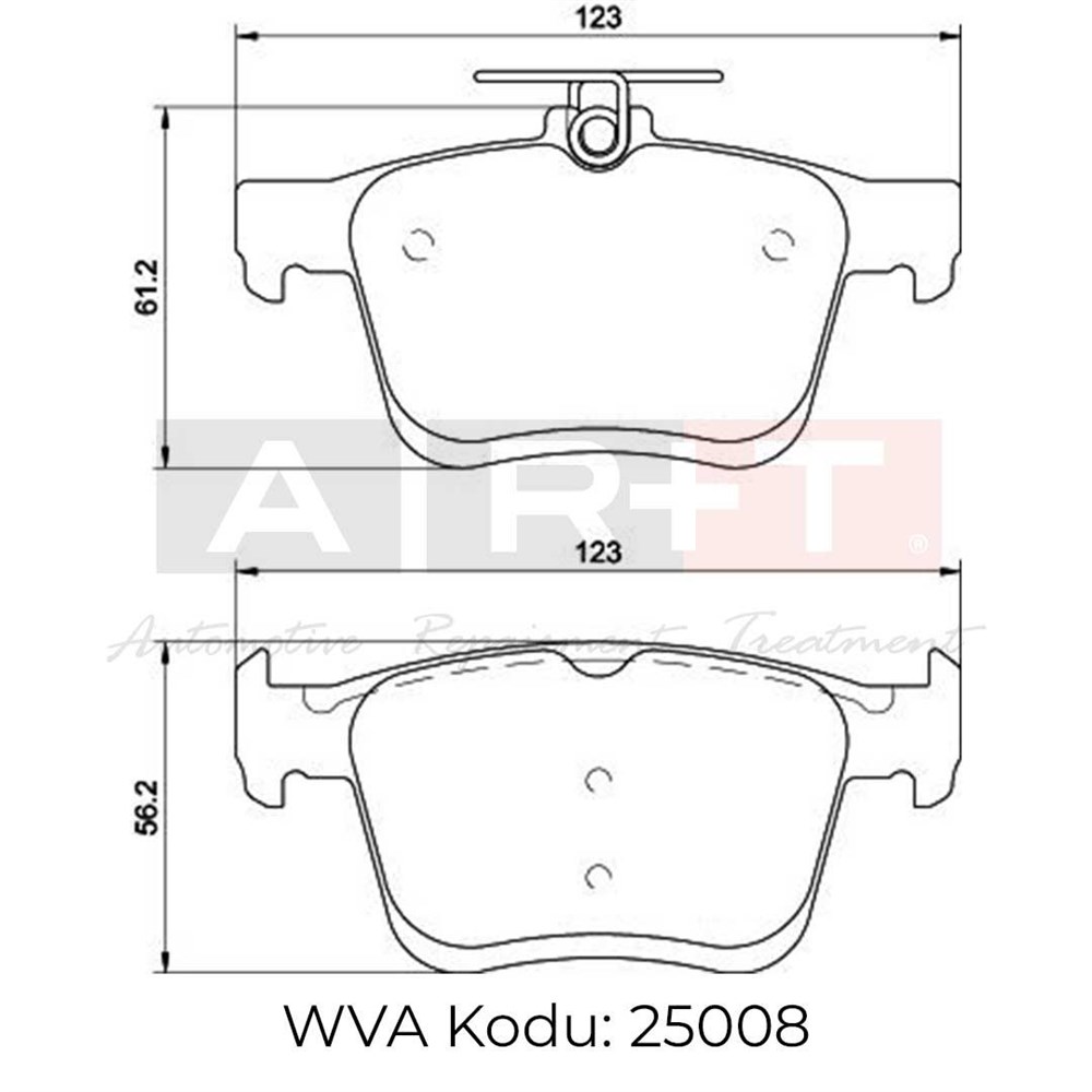 Balata VW Golf VII (12-) Polo (14-) Audi A3 (12-) TT (14-) Skoda Octavia Rapid (12-) Arka