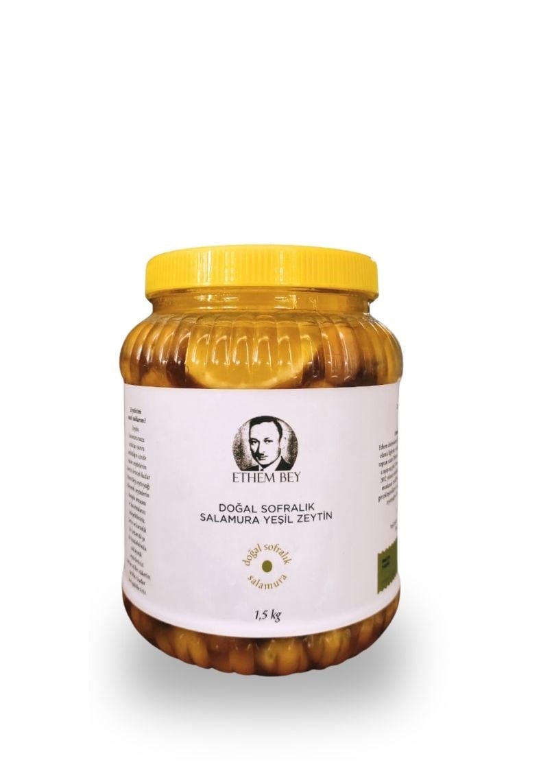 ETHEM BEY SALAMURA ÇİZİK YEŞİL ZEYTİN 1,5 KG