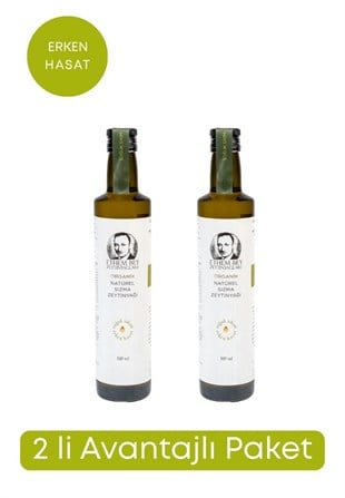 2 Lİ PAKET ETHEM BEY ERKEN HASAT NATÜREL SIZMA ZEYTİNYAĞI 500 ML