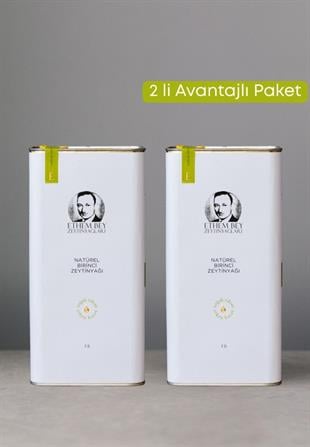 2 Lİ PAKET ETHEM BEY NATÜREL BİRİNCİ ZEYTİNYAĞI 5 LT TENEKE