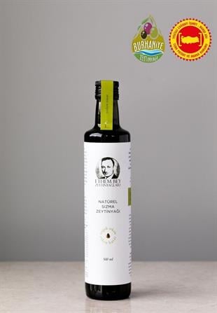 COĞRAFİ İŞARETLİ 2024-2025 ETHEM BEY NATÜREL SIZMA ZEYTİNYAĞI 500 ML CAM ŞİŞE
