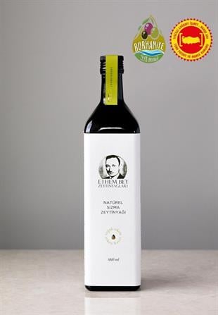 COĞRAFİ İŞARETLİ 2024-2025 ETHEM BEY NATÜREL SIZMA ZEYTİNYAĞI 1000 ML CAM ŞİŞE