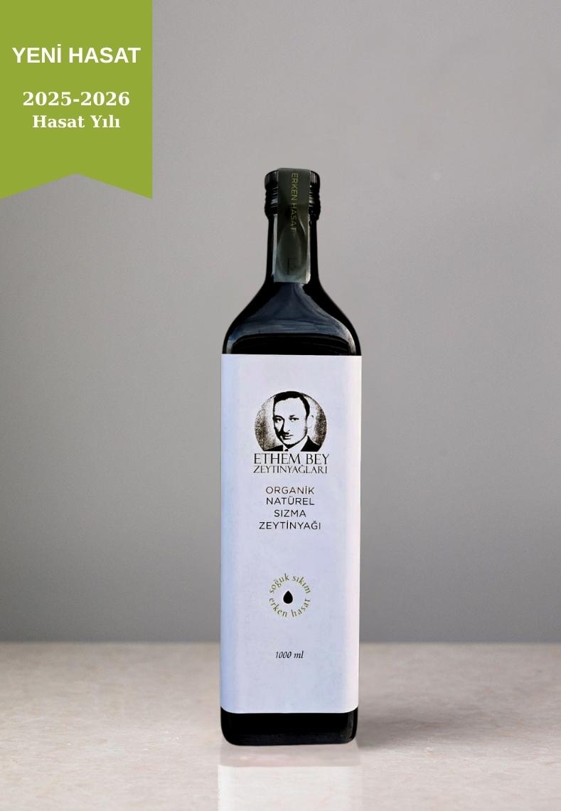 2024-2025 ETHEM BEY NATÜREL SIZMA ZEYTİNYAĞI 1000 ML CAM ŞİŞE
