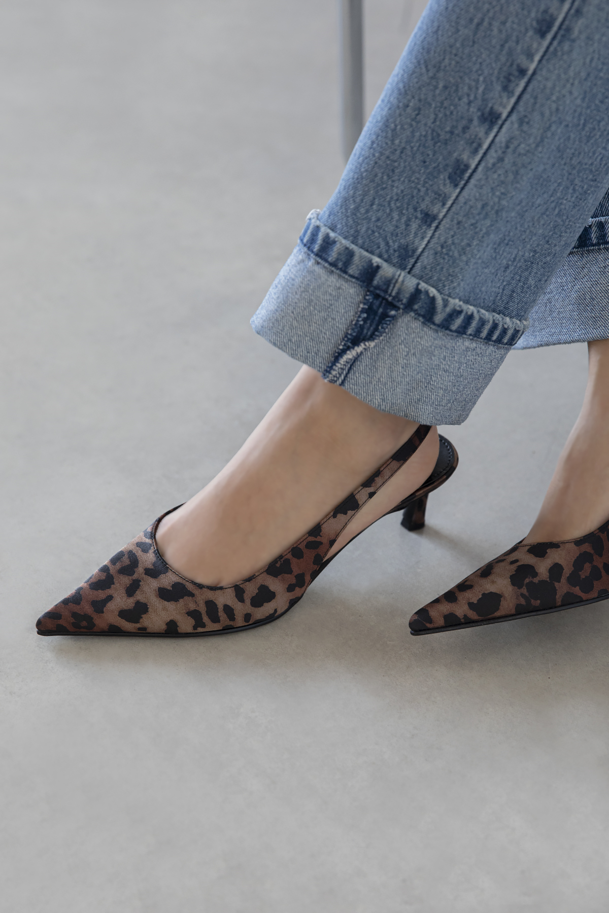 Molly  Kadın Topuklu Saten  Ayakkabı Leopar