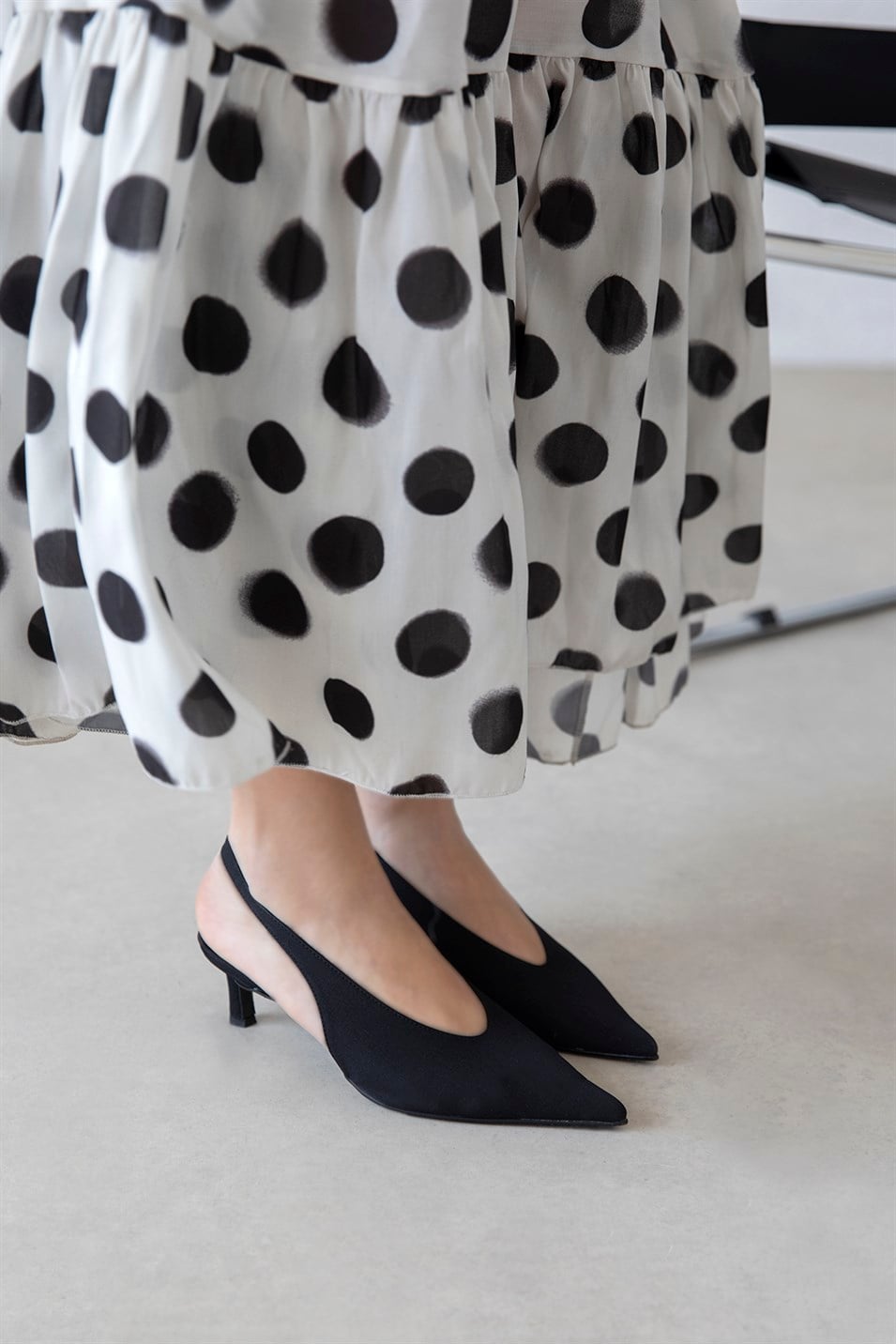 Alez Kadın KumaşTopuklu Ayakkabı Siyah