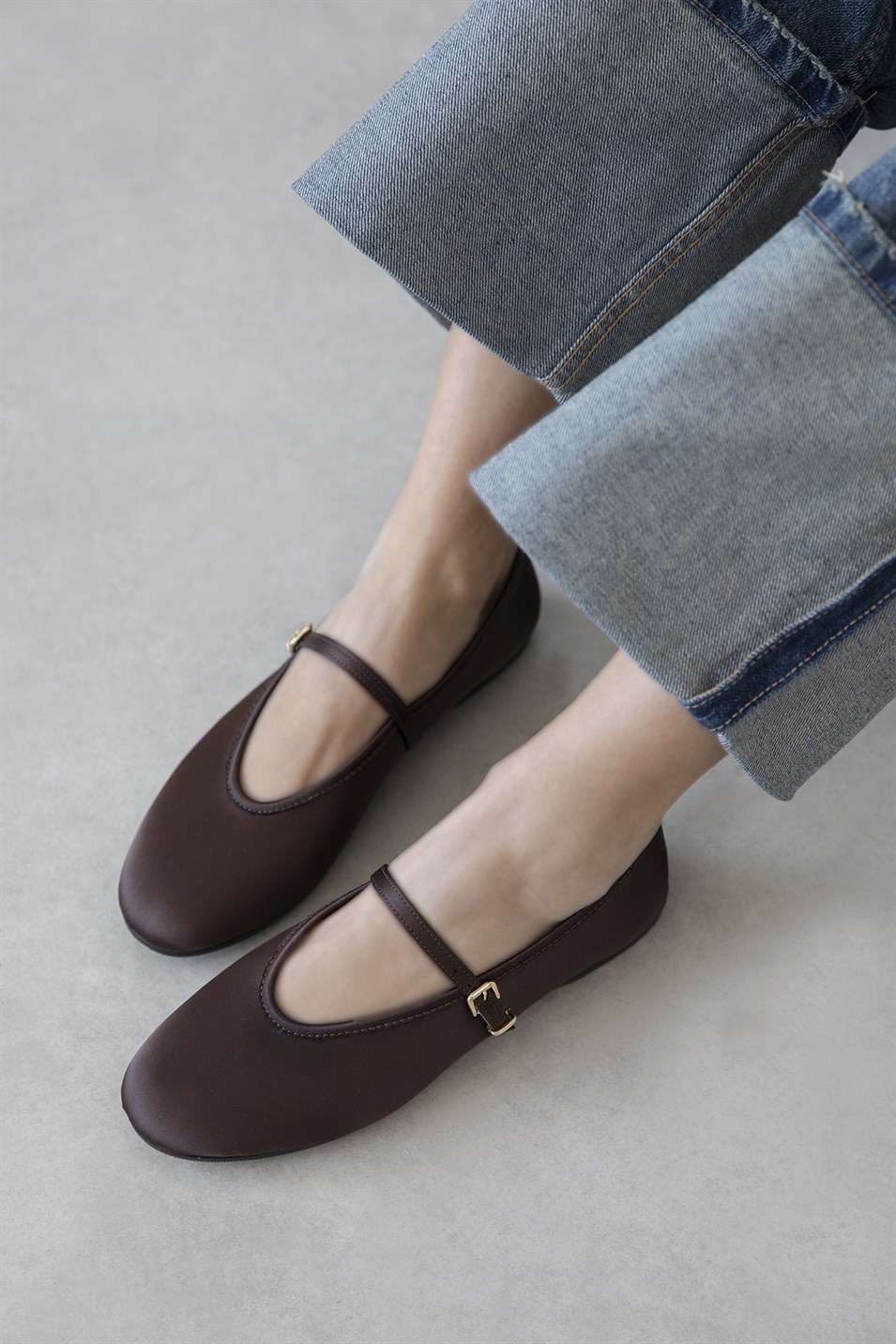 Ava Kadın Saten Babet Kahve