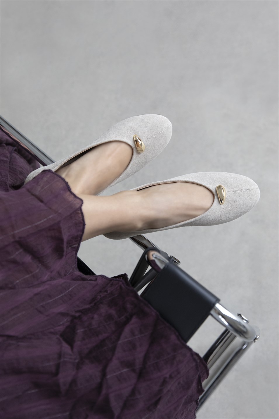 Brett Kadın Aksesuar Detay Süet Babet Bej