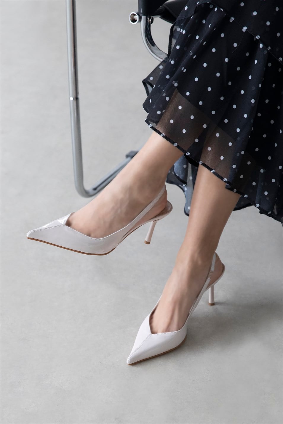 Comfy Kadın Topuklu Rugan Ayakkabı Bej