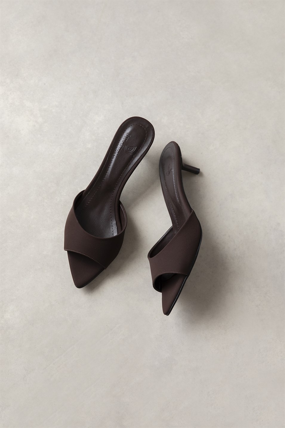 Randall Kadın Topuklu Kumaş Sandalet Kahve