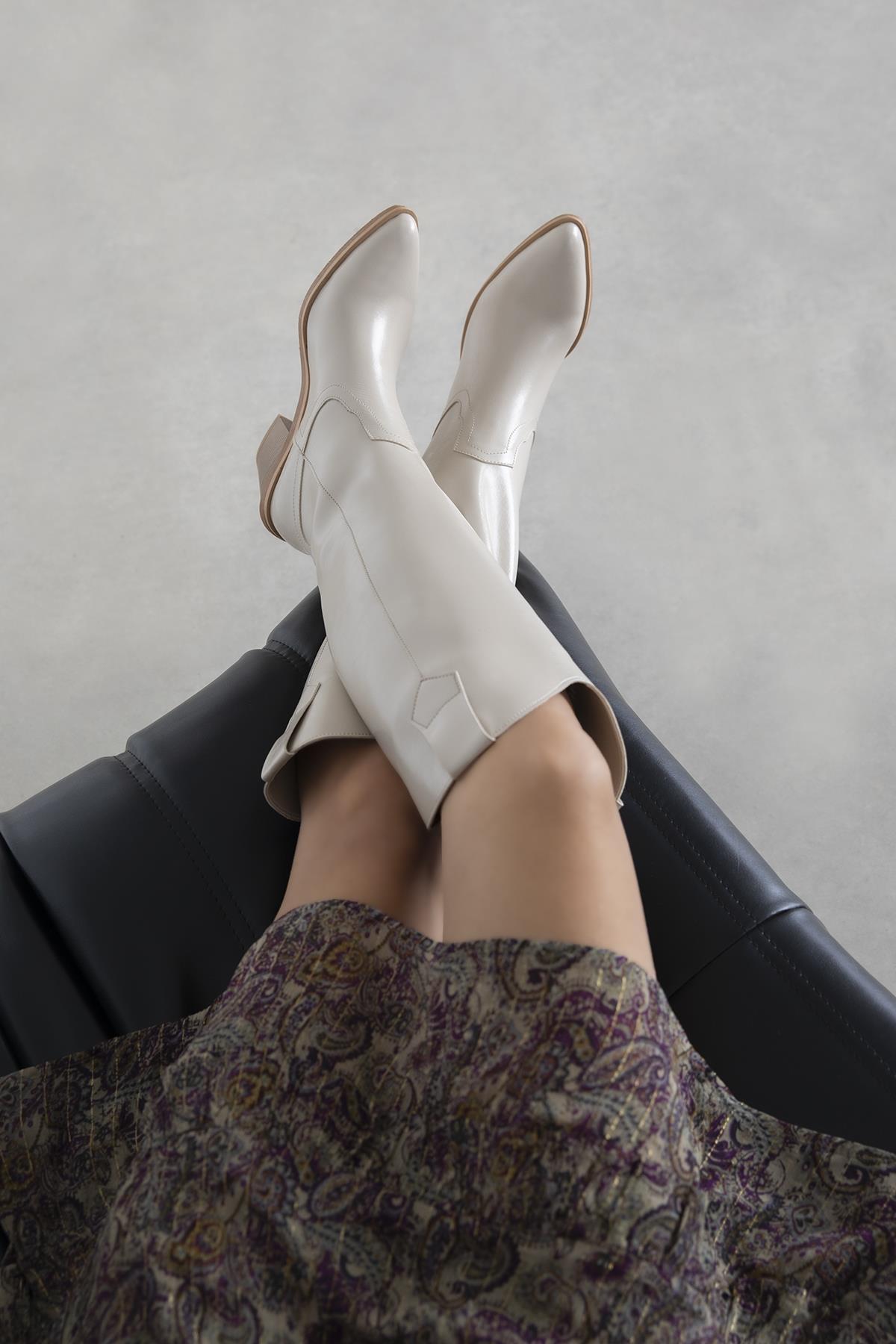 Andrew Kadın  Cilt  Deri  Çizme Bej