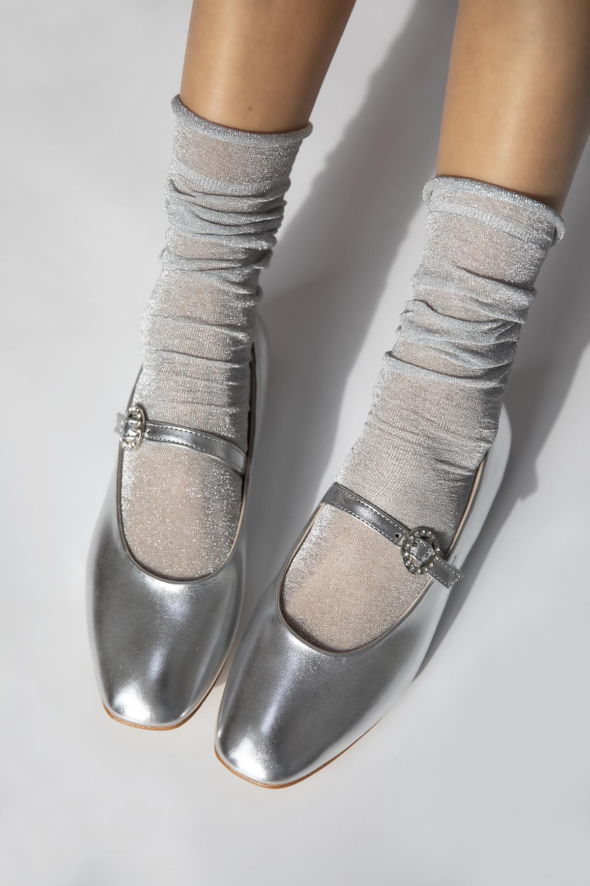 Berny  Kadın  Kemer  Detay  Deri  Babet Gümüş