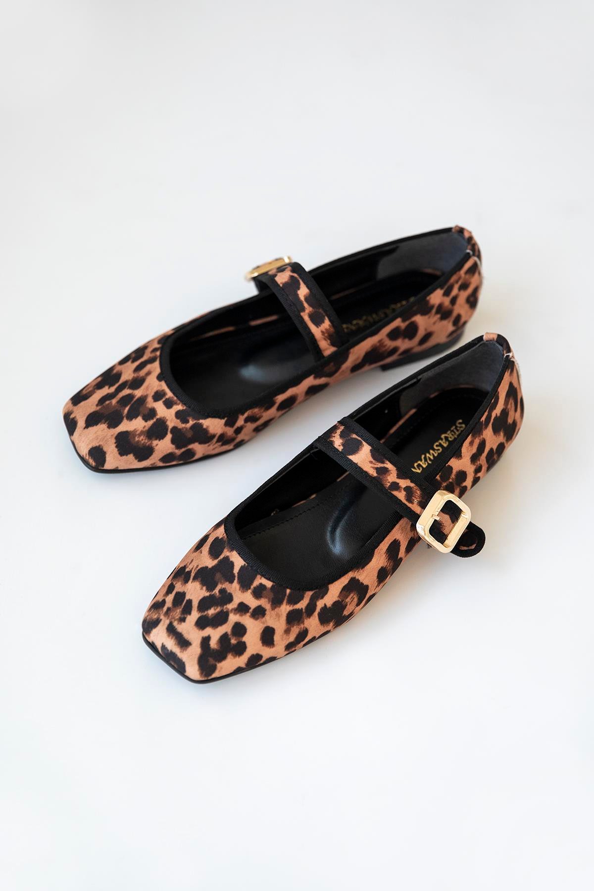 Carlisa Kadın  Kemer  Detay  Kumaş Babet Leopar