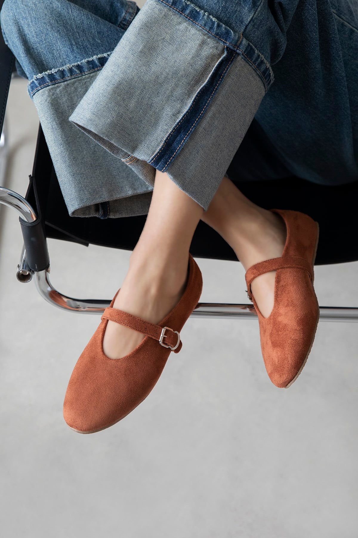 Jun Kadın  Süet Babet Kiremit