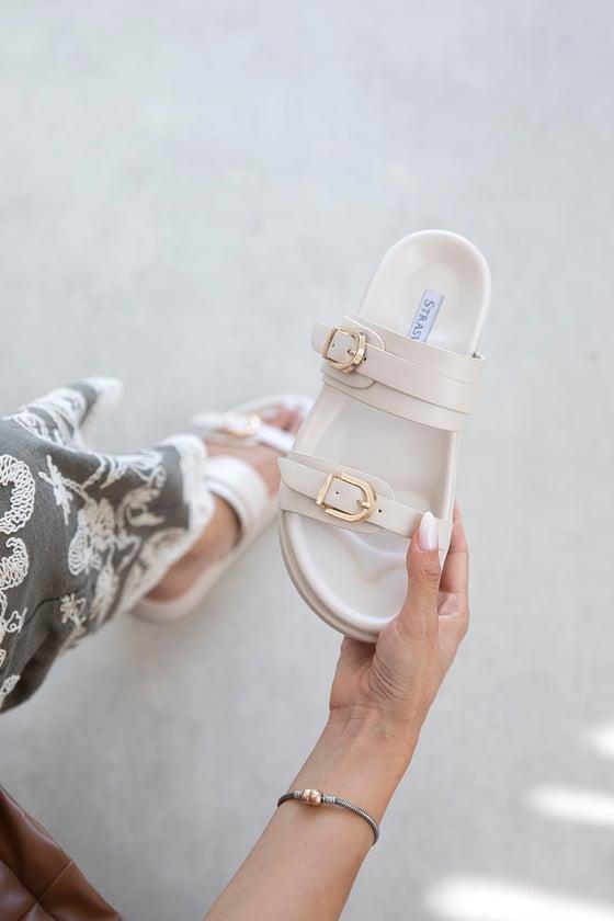 Keysi Kadın Toka Detay Günlük Konfor Terlik Bej