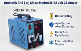 12 Volt 25 Amper Otomatik Redresör (Akü Şarj Cihazı) - 607