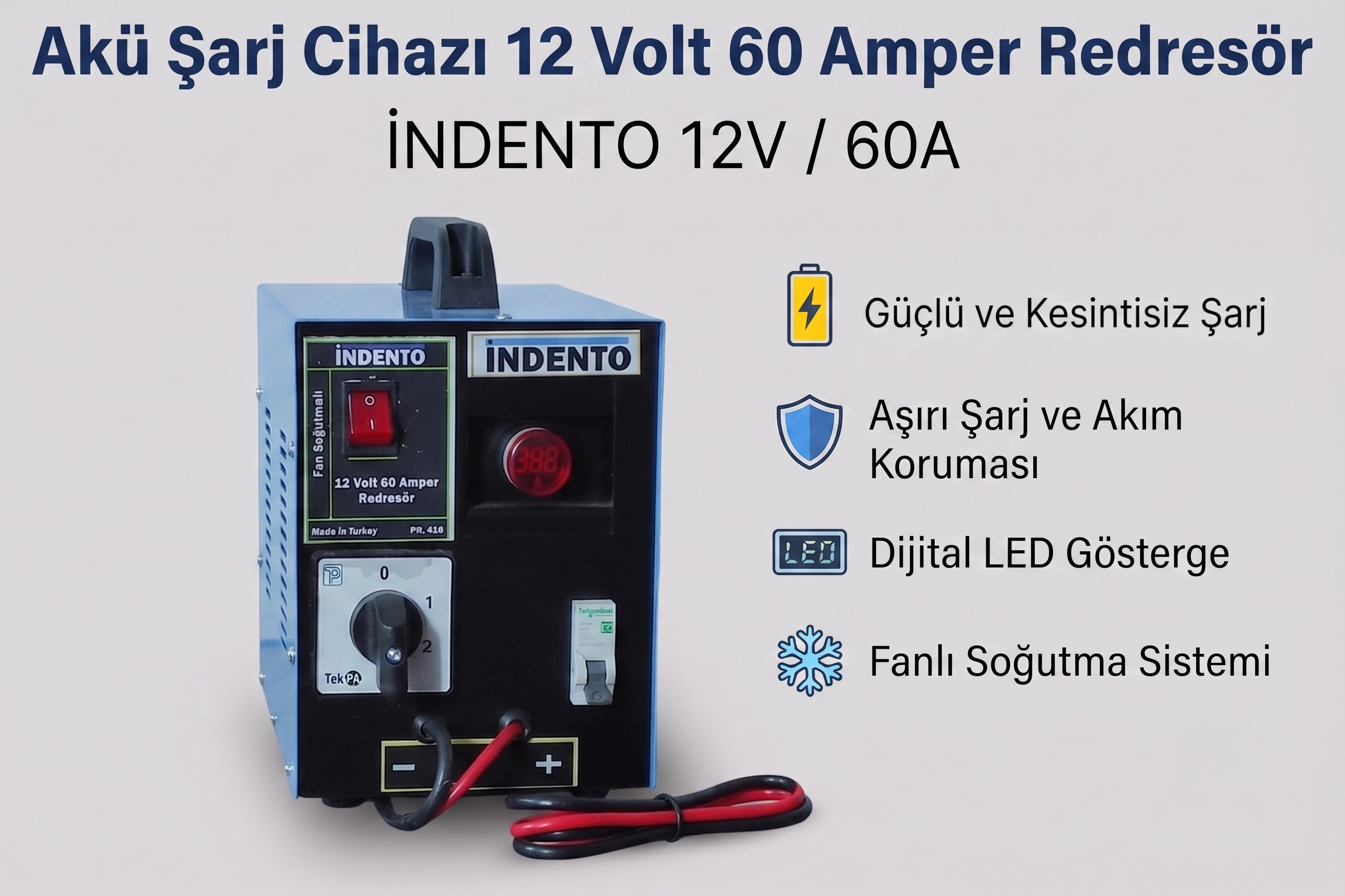  12 Volt 60 Amper Redresör (Akü Şarj Cihazı) - 416