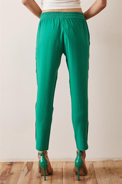 Biyeli Tensel Yeşil Pantolon