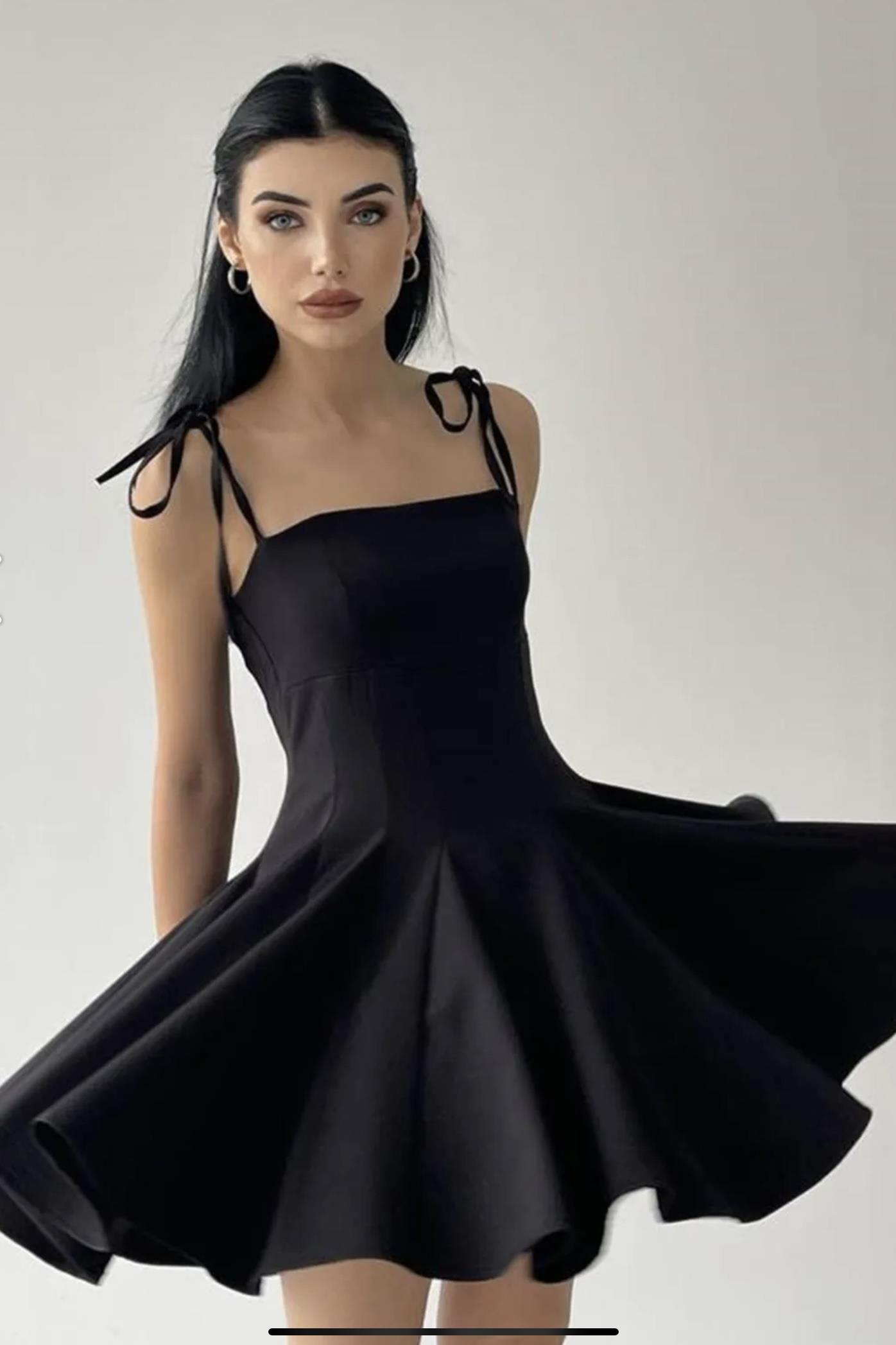 KADIN PRENSES MODEL ASKILI MİNİ ELBİSE Moda AkımıElbise