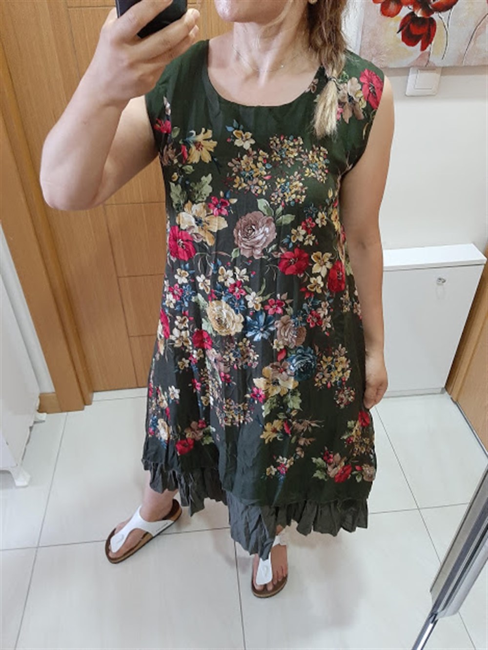Çiçekli Tülbent Elbise