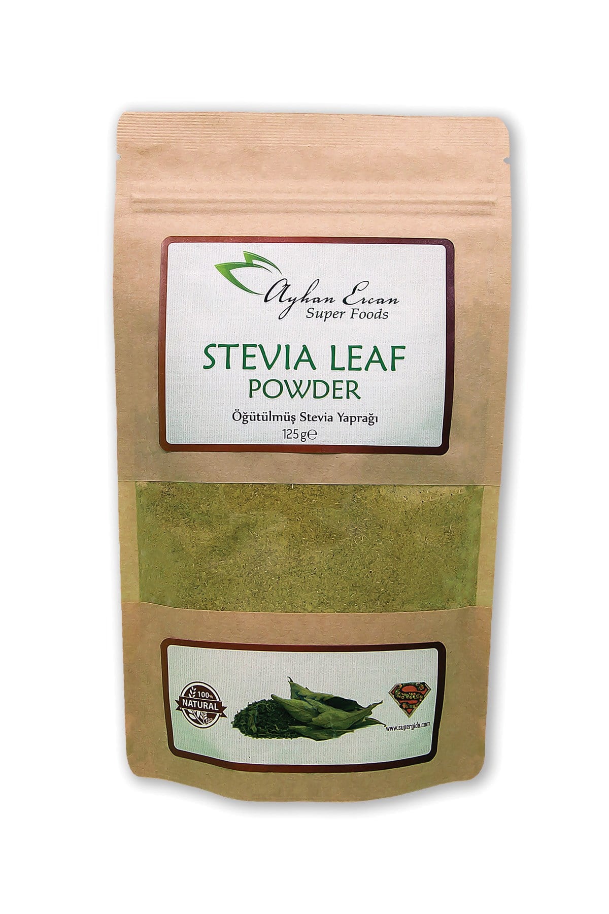 AYHAN ERCAN Süper Gıda Stevia Yaprağı Öğütülmüş 125 g