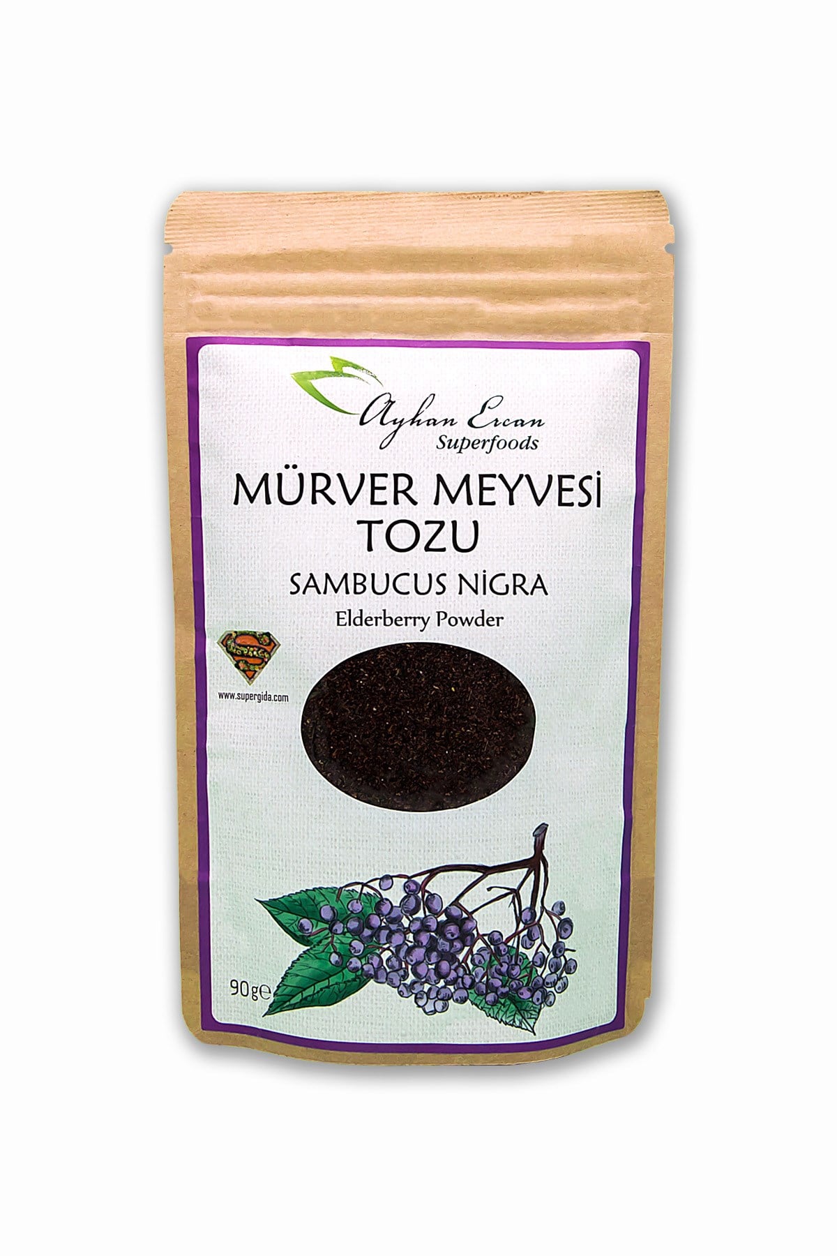 AYHAN ERCAN Superfoods Mürver Meyvesi Tozu (Sambucus nigra) 90g
