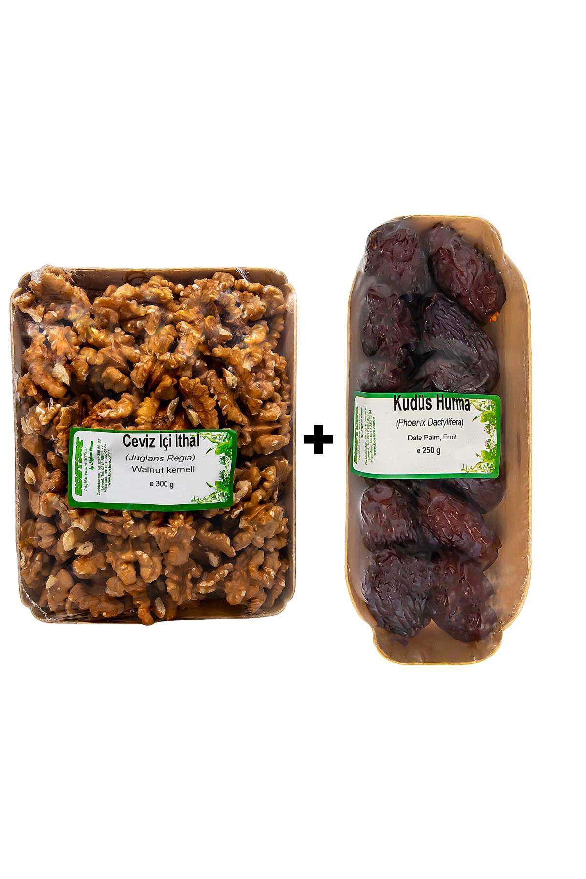 Biostore Hurmalı Ceviz Keyfi (Kudüs Hurma 250g - Ceviz İçi İthal 300g)