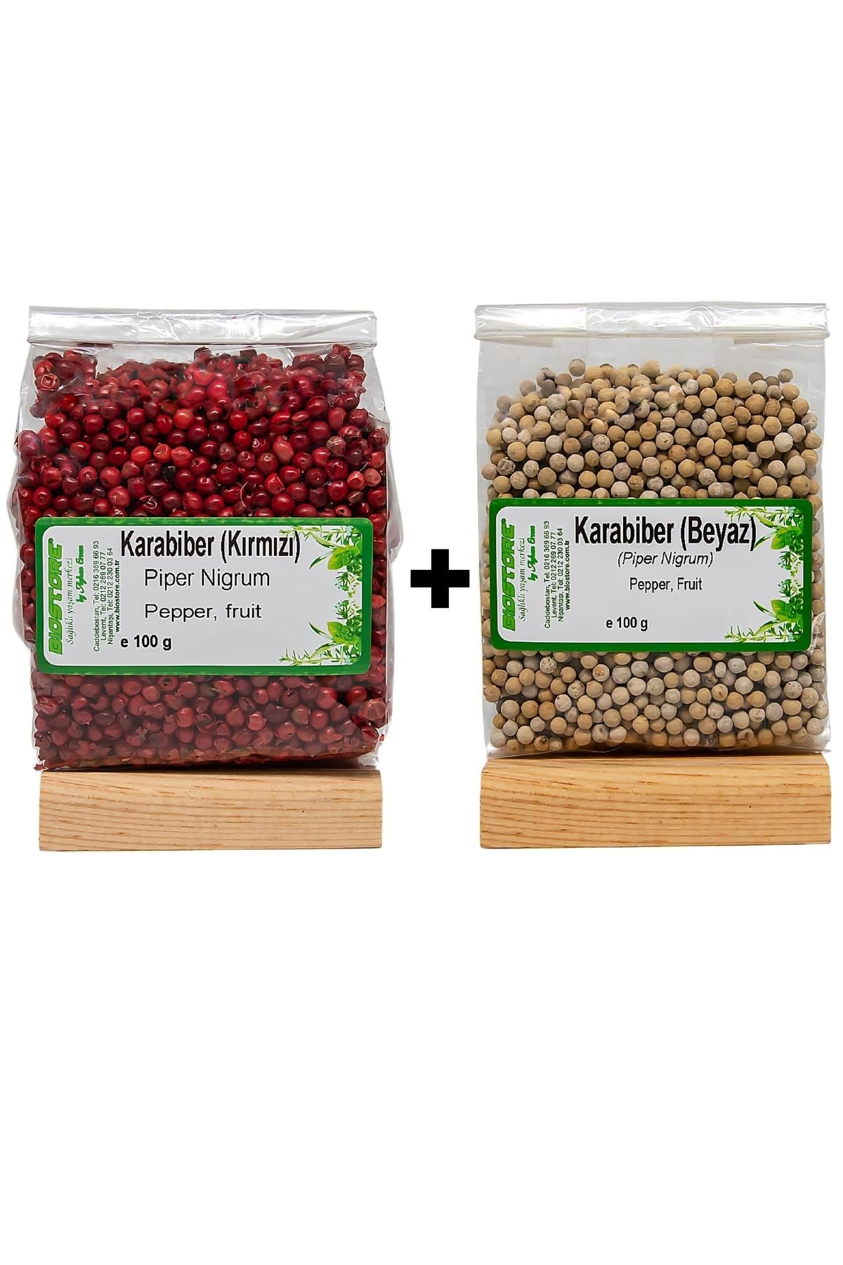 BioStore Kırmızı-Beyaz Tane Karabiber 100 G 2'li
