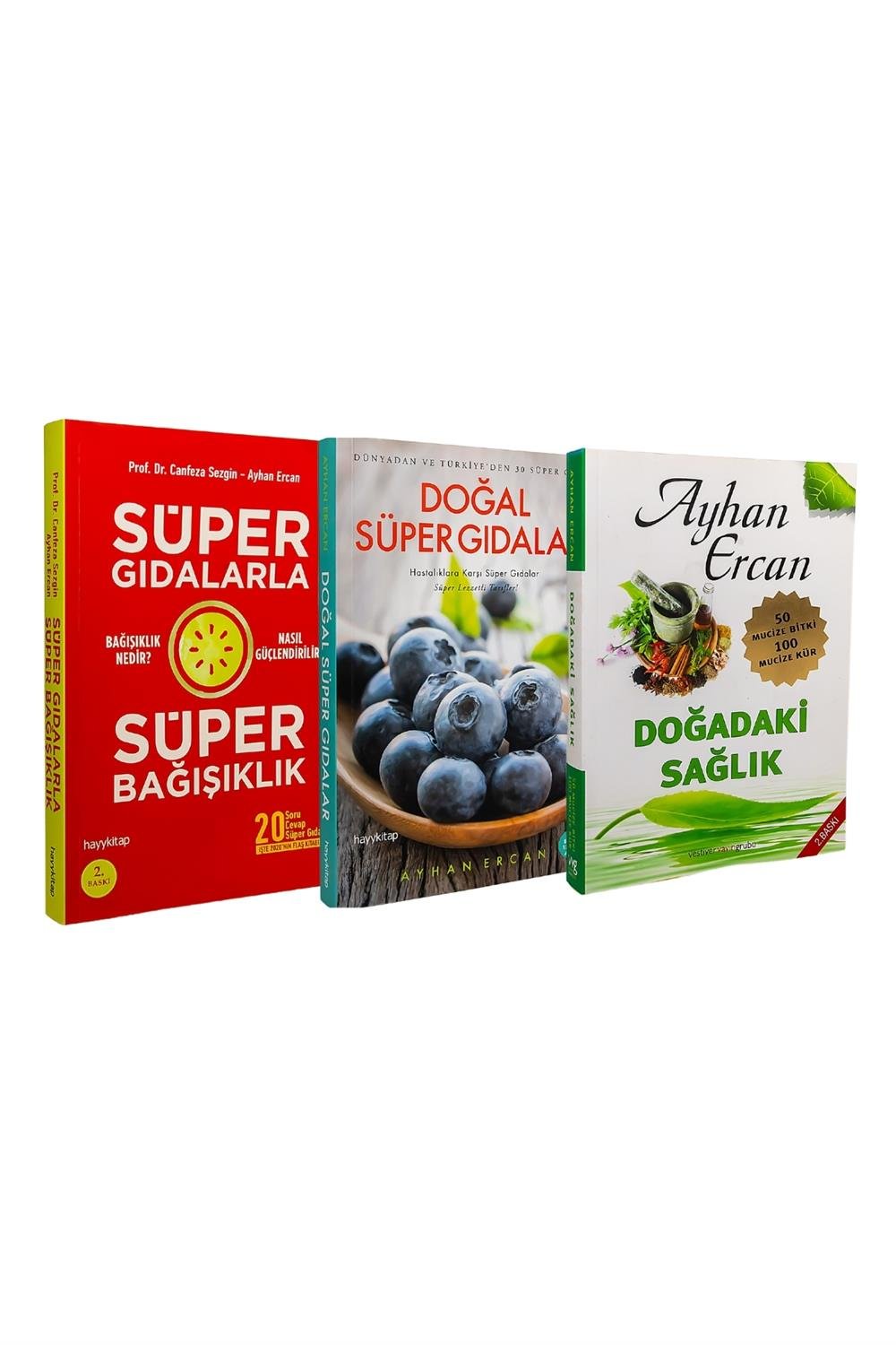 3'lü Kitap Set - Doğadaki Sağlık & Doğal Süper Gıdalar &  Süper Gıdalarla Süper Bağışıklık 