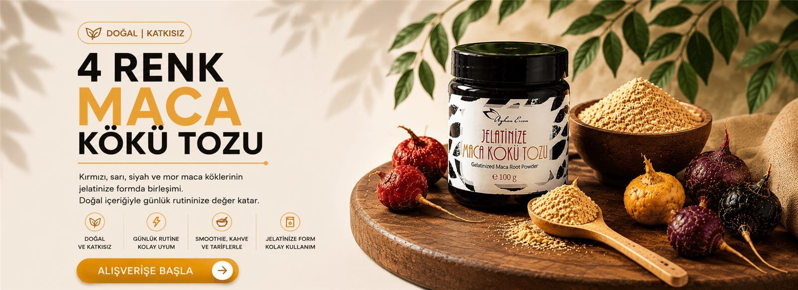 Ayhan Ercan Jelatinize Maca Kökü Tozu 100 G