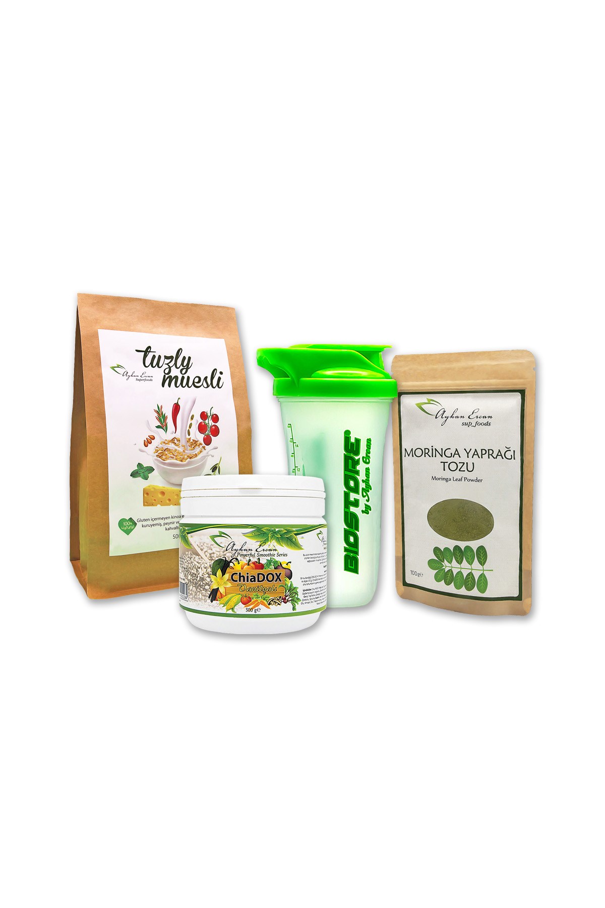 BAHARA HOŞGELDİN SEPETİ Chiadox Vanilya-Moringa Çayı-Tuzly Müsli (Shaker Hediyeli)