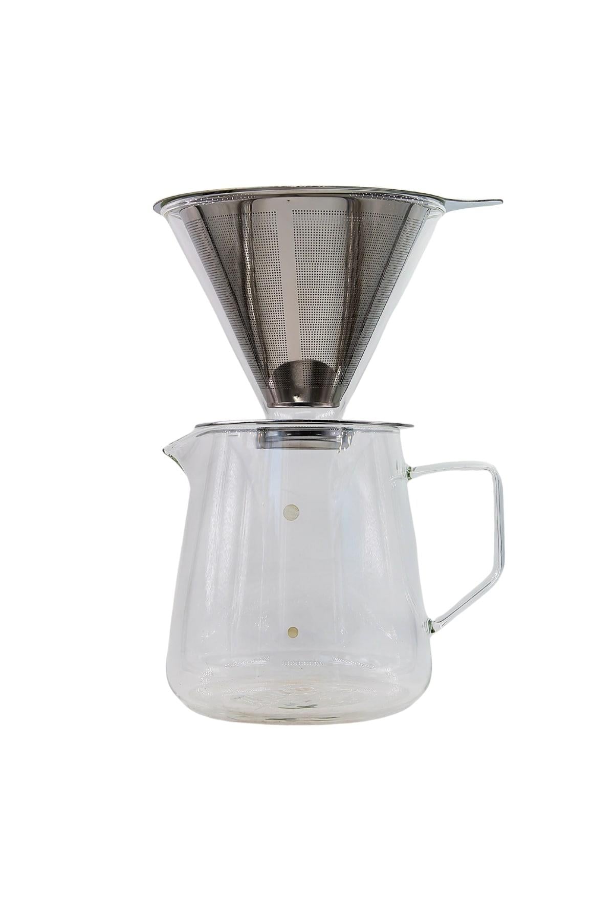 Cam Kahve Demleme Seti 600 ml