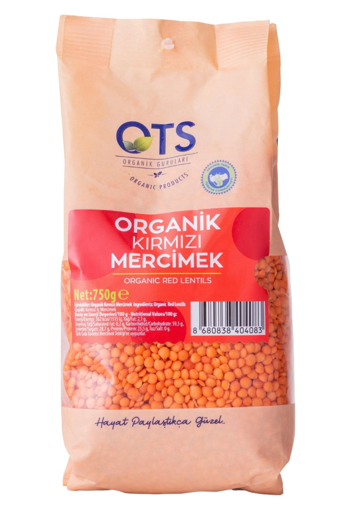 Organik Kırmızı Mercimek 750 G