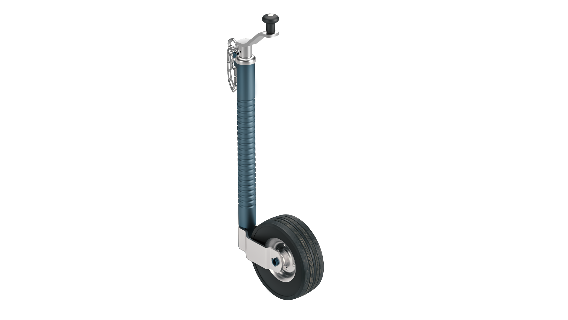 KRİKO BORU TEKERLİ  - 48 mm NERVÜRLÜ KİLİTLEME PİMLİ APARATLI