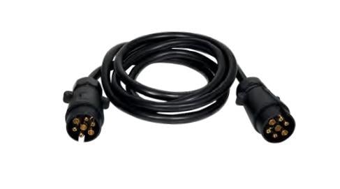 ELEKTRİK KABLO ÇİFT FİŞLİ 7Lİ ERKEK-ERKEK SPİRAL 4.5 MT 12V 6X1mm+1x1.5 mm