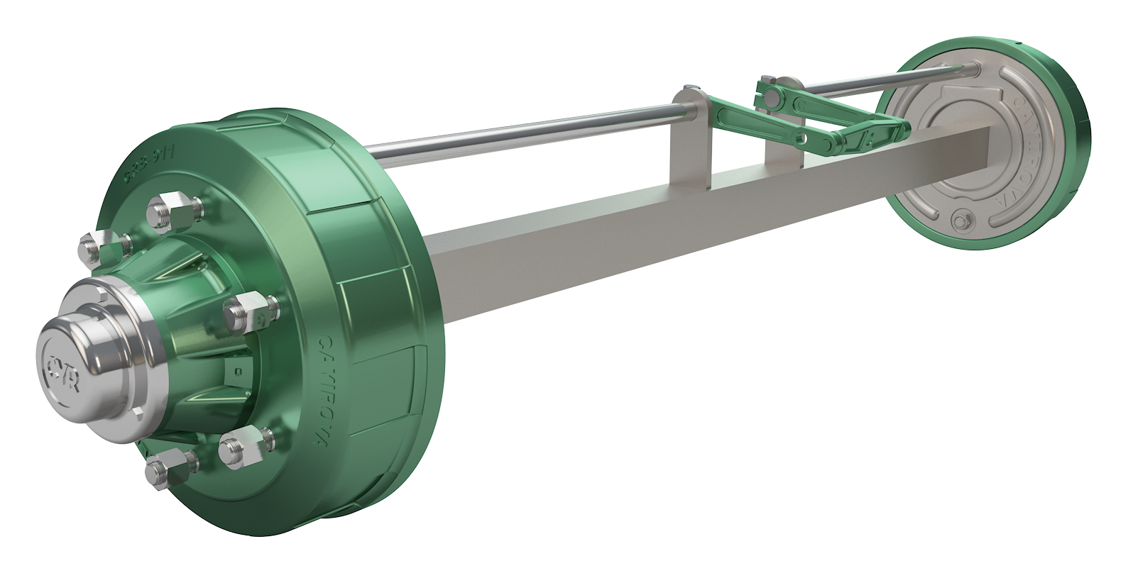 Braked Axles 30208/302010-60 Square-260X50 Brake-6 Bolt-Bolt Center 205 Economic