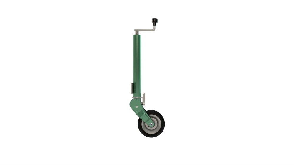 Middle Size Jack - Folding - With Rubber Wheel - 60 mm 800kg