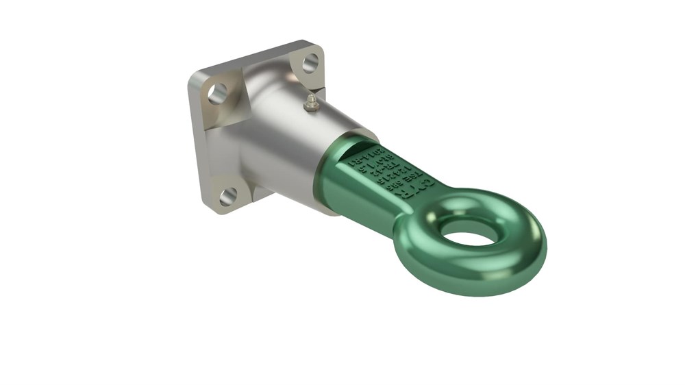 Towing Eye With Flange / Small Model -4 Hole 7 Ton Bolted